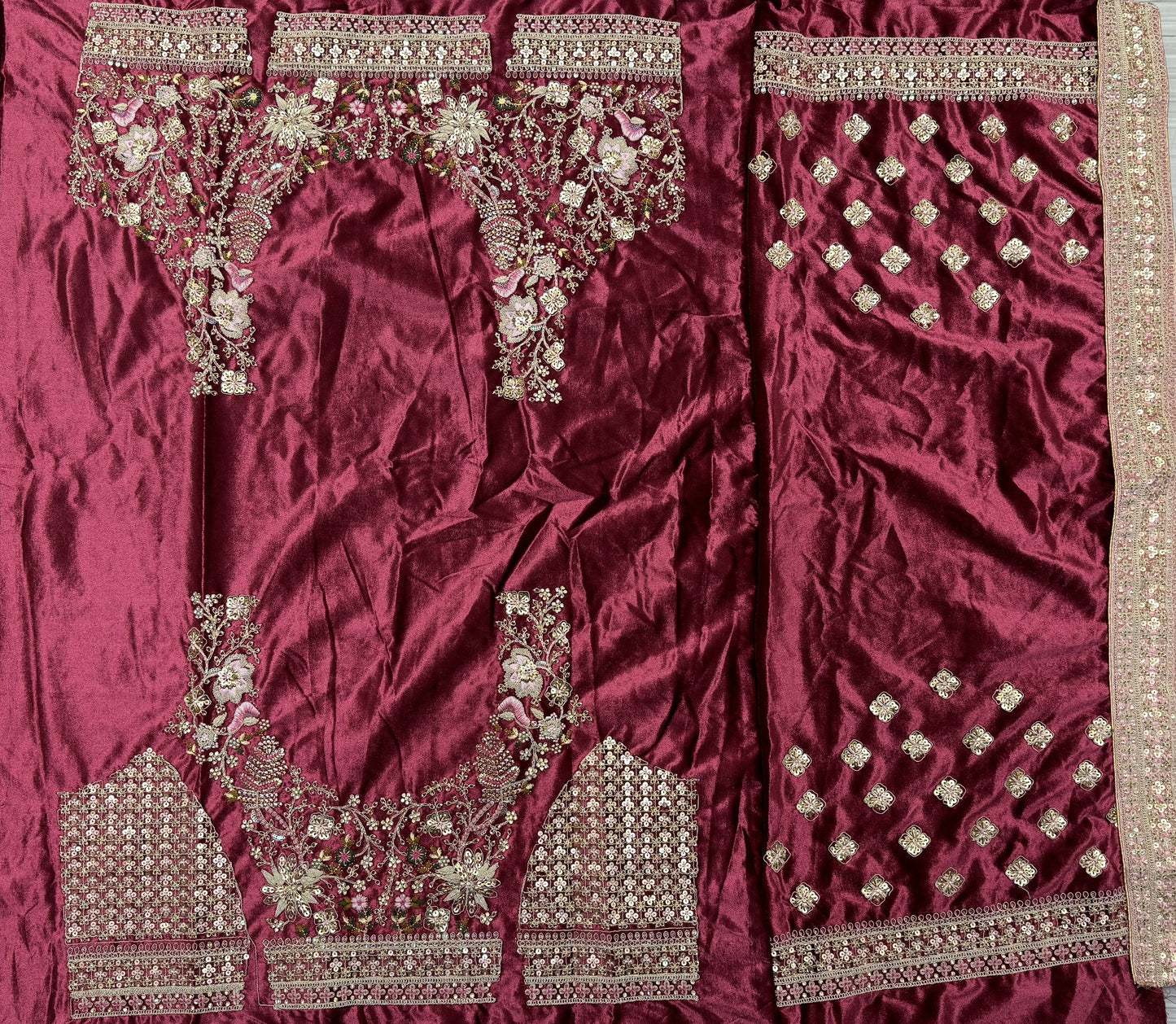 Sophisticated Designed Sequins and Dori Combine Partywear Lehengacholi