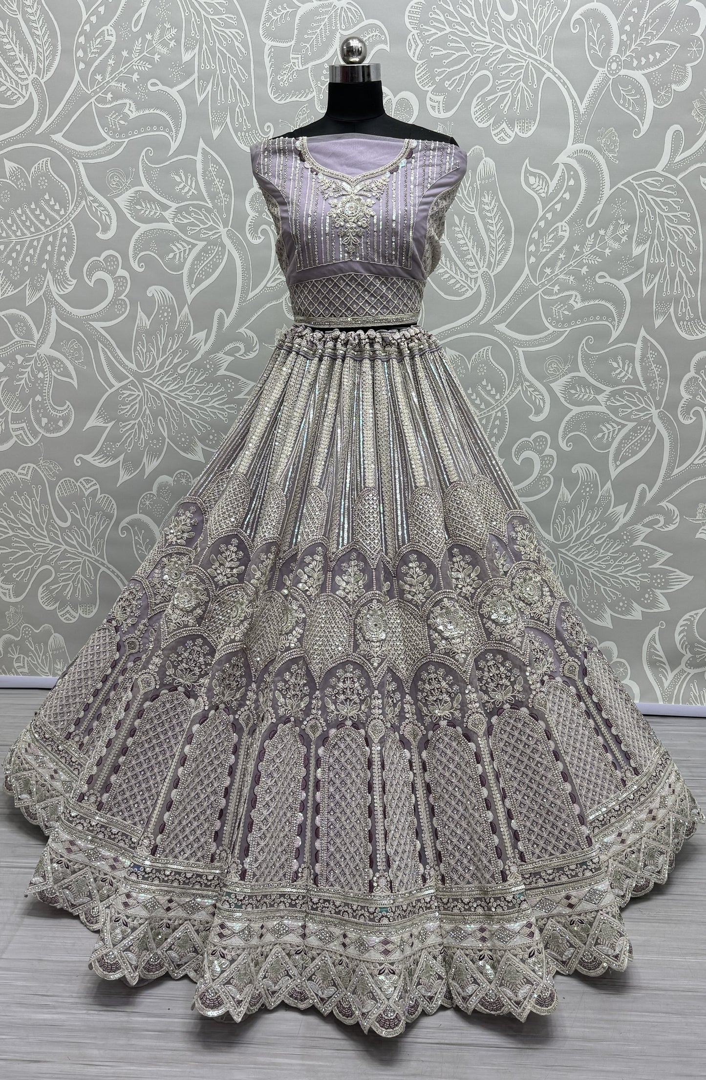 Designer Embroidered in various sequins and dori work Partywear Lehenga choli