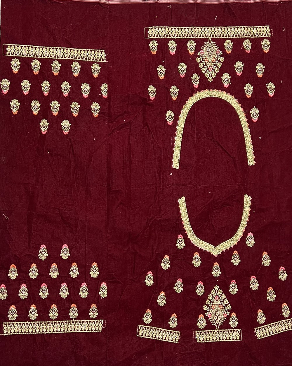 Fancy Dori embroidered and Multi thread work Velvet Lehengacholi