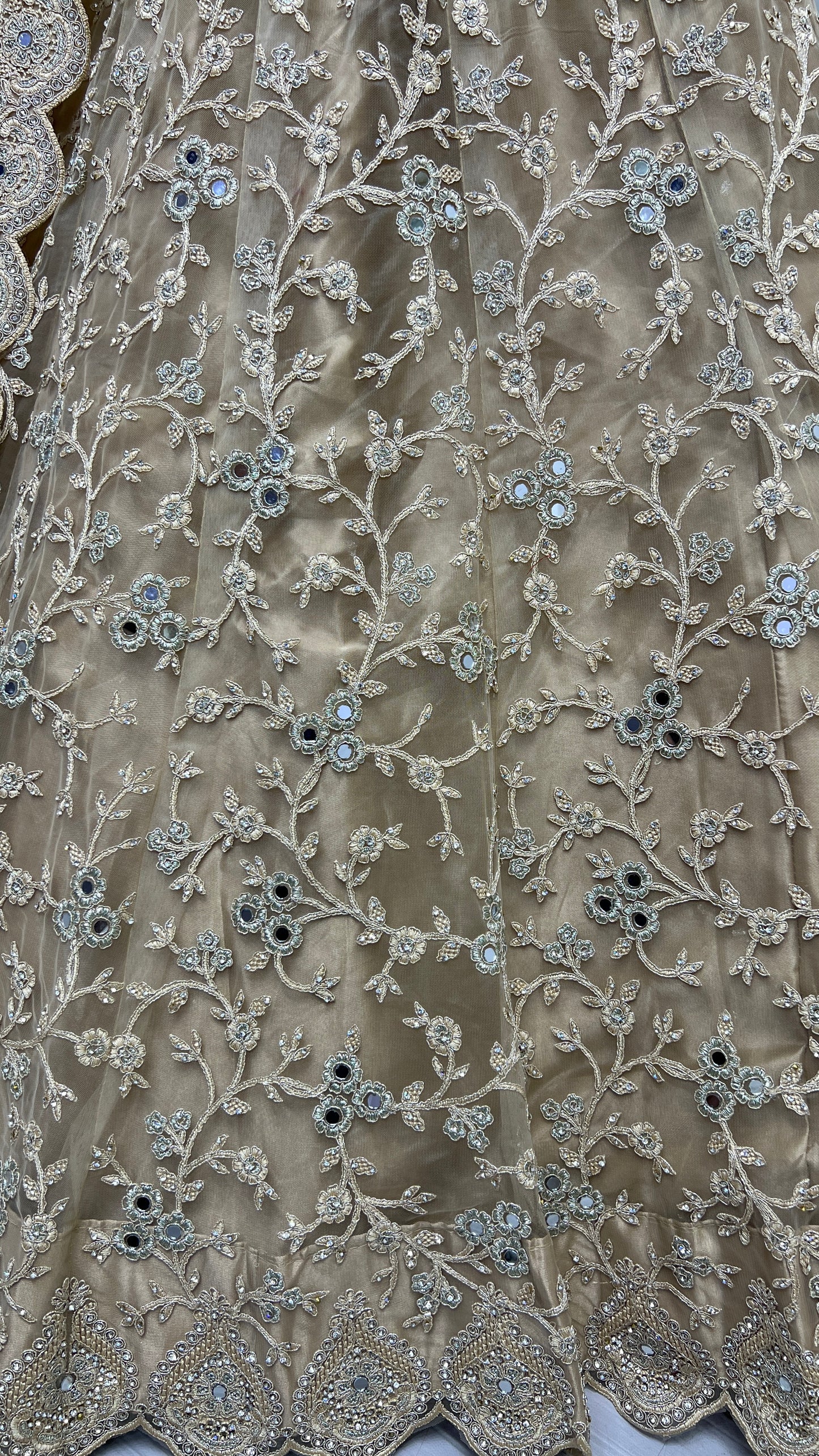 Designer detailed embroidered work on lehenga choli Chicku