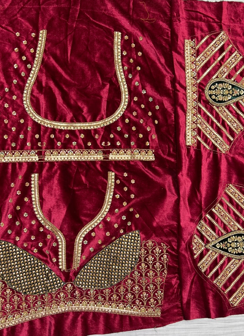 Exclusive Double Dupatta Fabulously Designed Flaired Bridal Lehengacholi