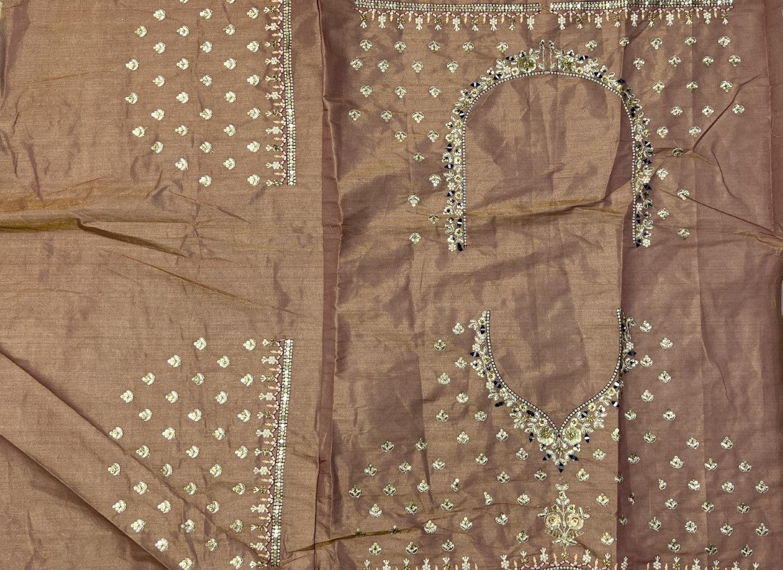 Perfect Partywear Cadbury Silk Dori and Sequince embroidered Lehenga Choli Brown