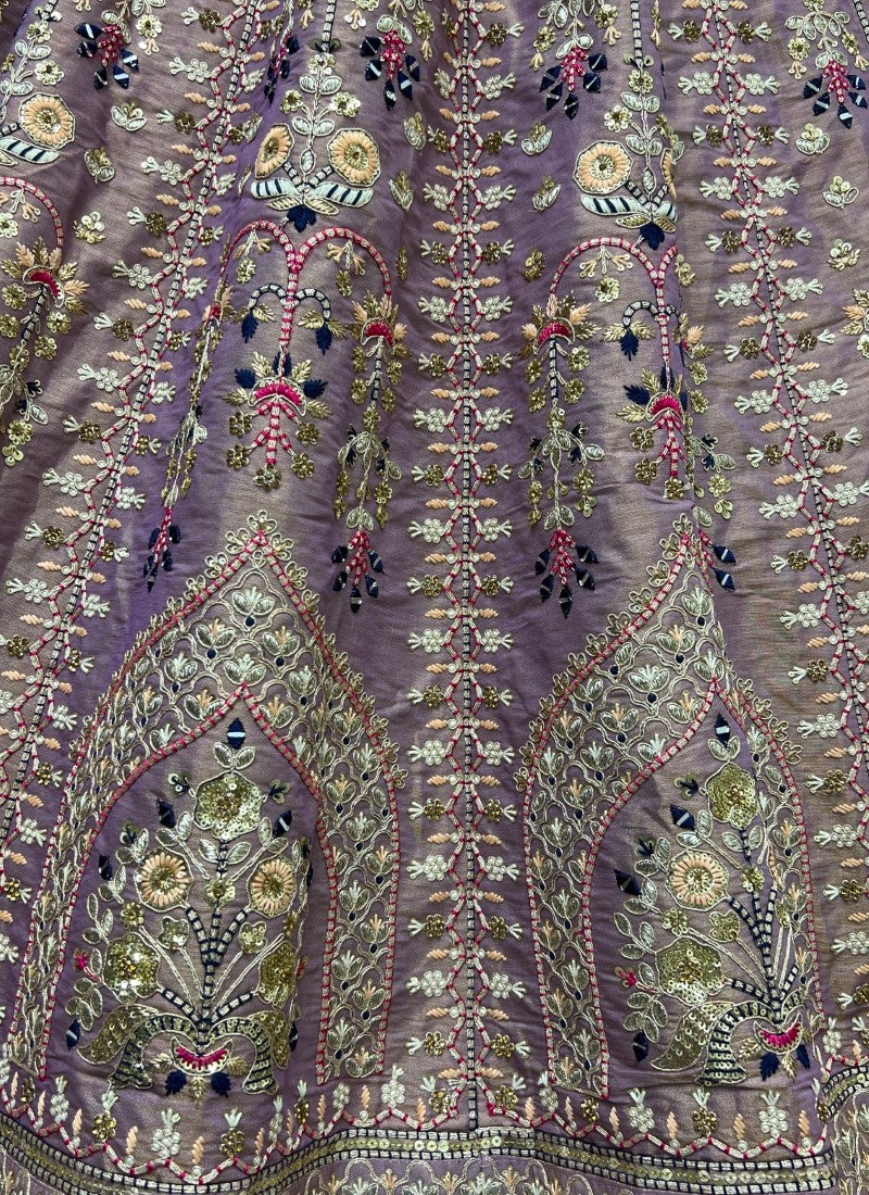 Perfect Partywear Cadbury Silk Dori and Sequince embroidered Lehenga Choli Pyazi