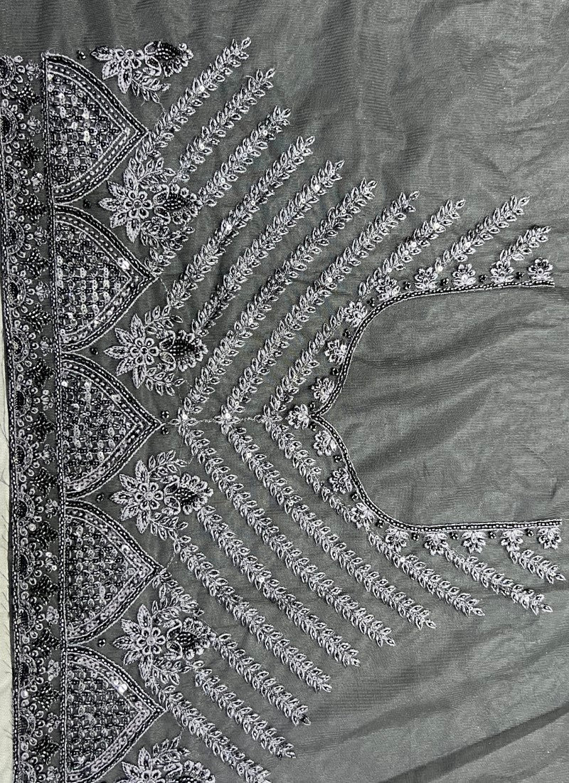 Perfect Partywear Full of Motif Handwork Designer Lehenga choli Black