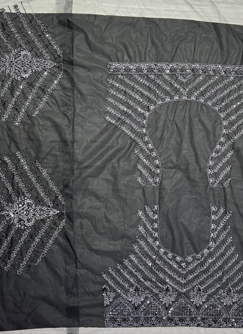 Perfect Partywear Full of Motif Handwork Designer Lehenga choli Black
