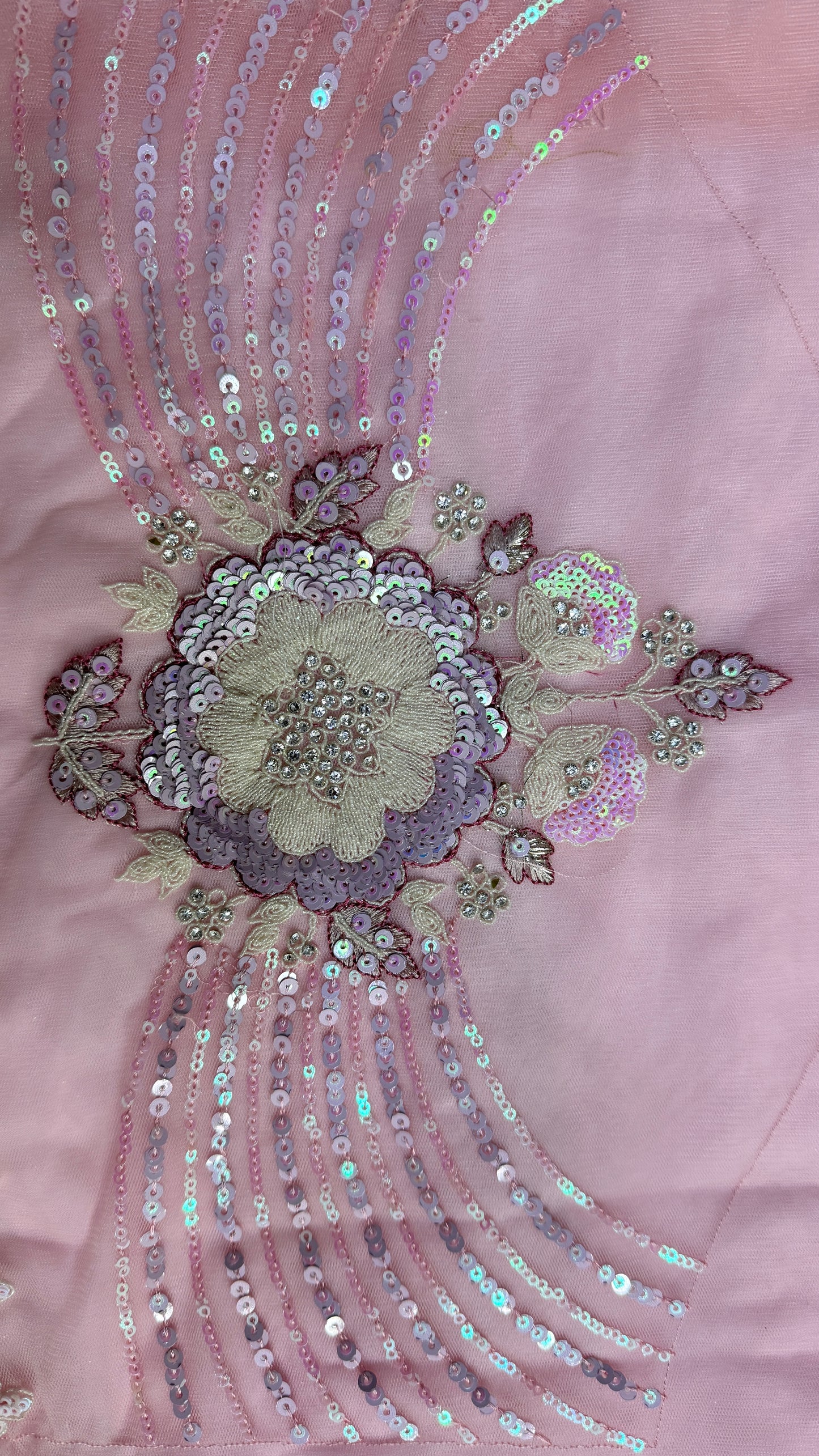 Beautifully Fancy sequins and Dori work combine sophisticated embroidered designer Partywear Lehengacholi in Pink