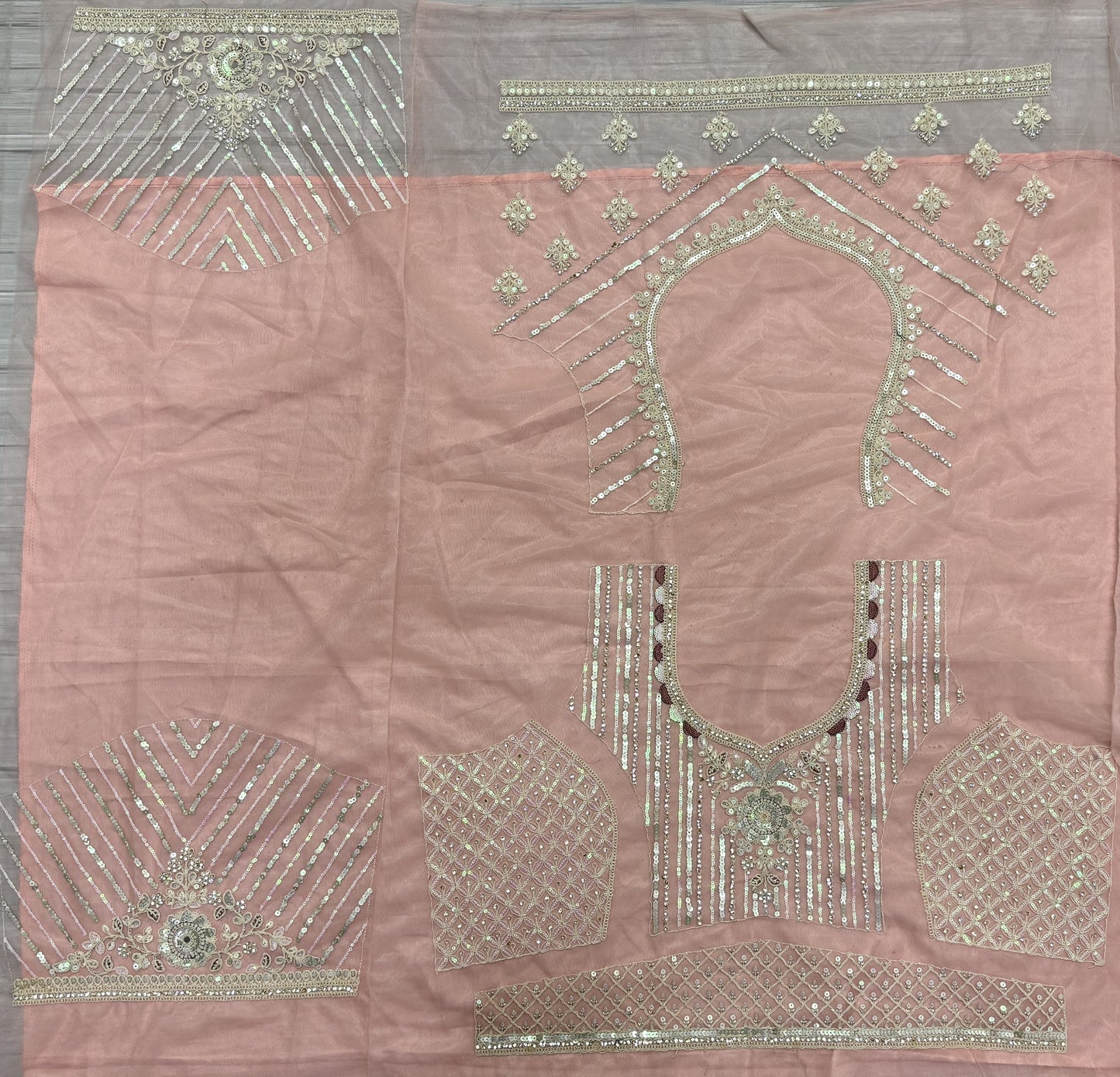 Designer Embroidered in various sequins and dori work Partywear Lehenga choli in Pink