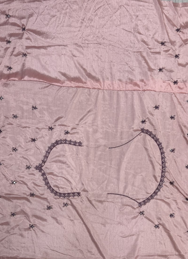 Sequin and cotton thread combine contrast matching partywear Lehengacholi in Pink Colour