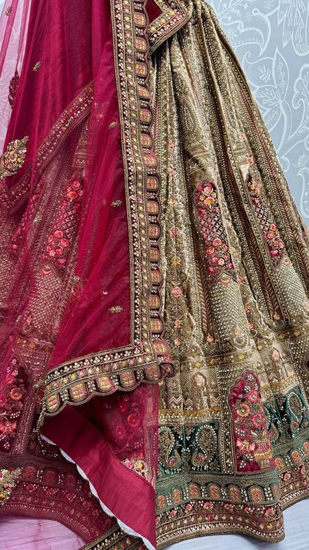 Attractive Matching Velvet Designed Embroiderys work Lehenga choli