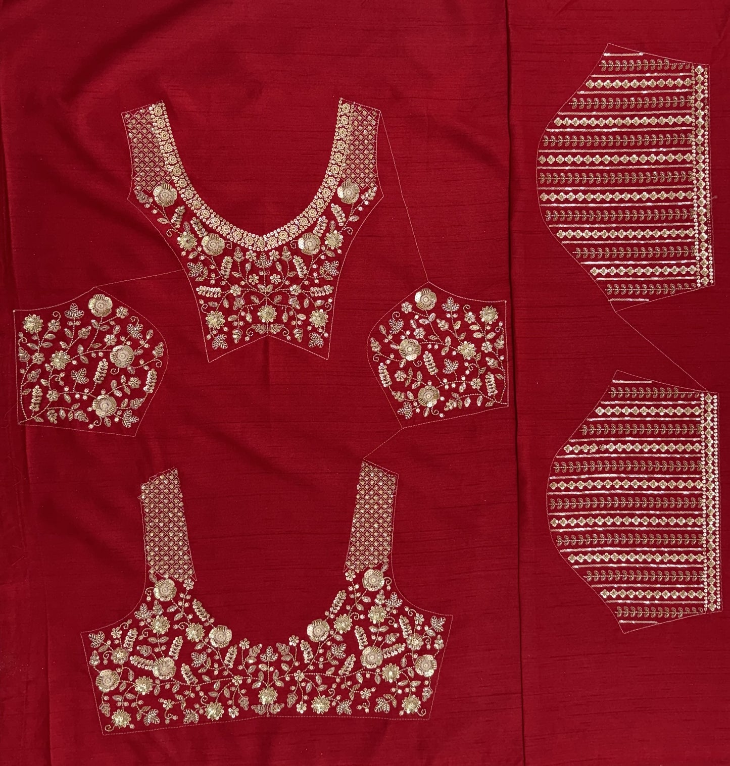 Ruby Red Silk Bridal Lehenga Choli with Peacock Embroidery & Designer Net Dupatta