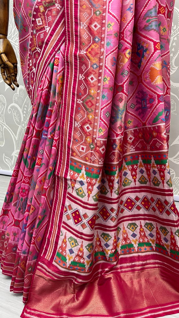 Utmost Elegance Designed Pure Patola Meena Silk Saree