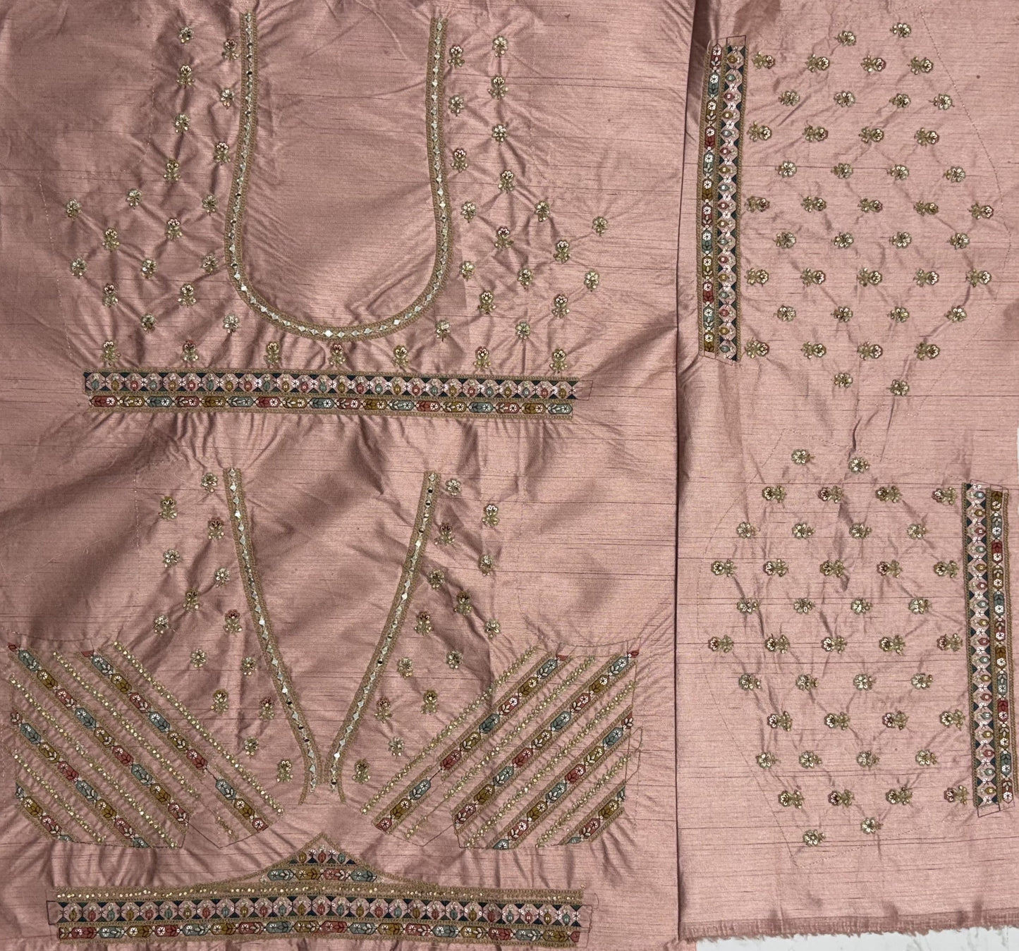 Pink Gotta Patti Embroidered Slub Silk Designer Party Wear Lehenga Choli with Soft Net Dupatta