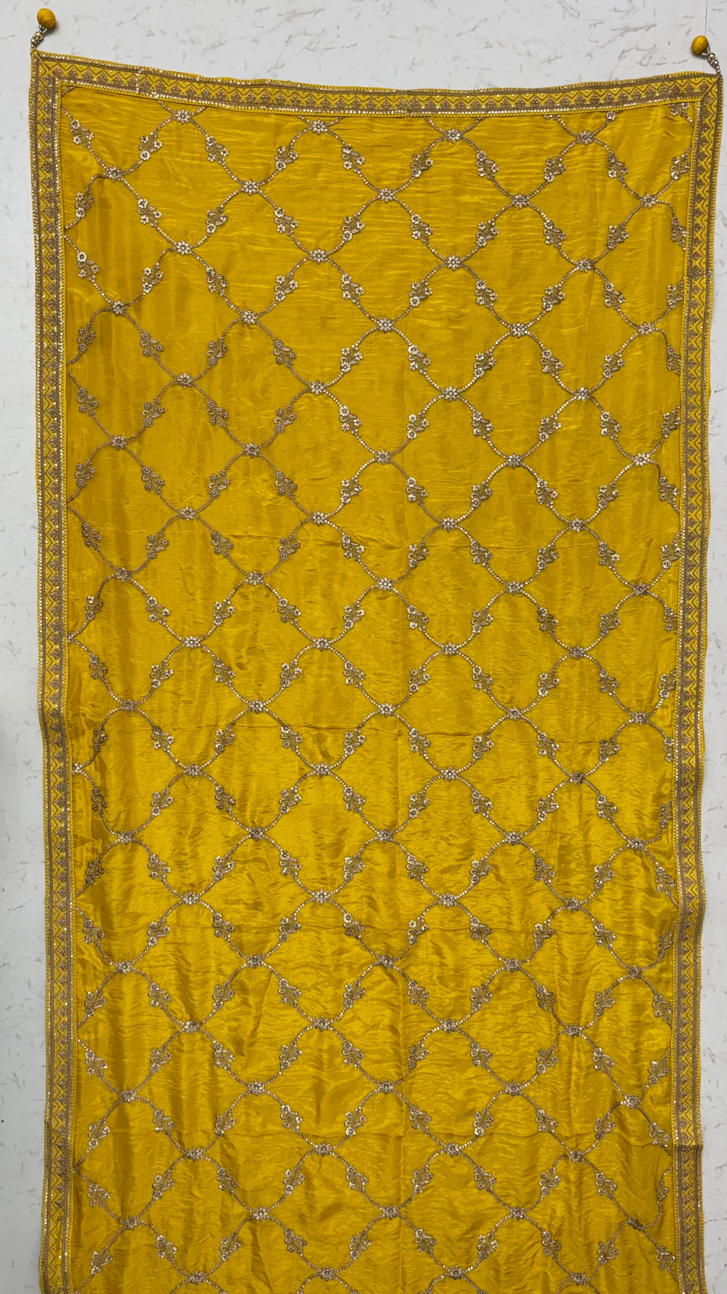 The Ananta Royal Mustard Banarasi Silk Zari Woven Designer Lehenga Choli