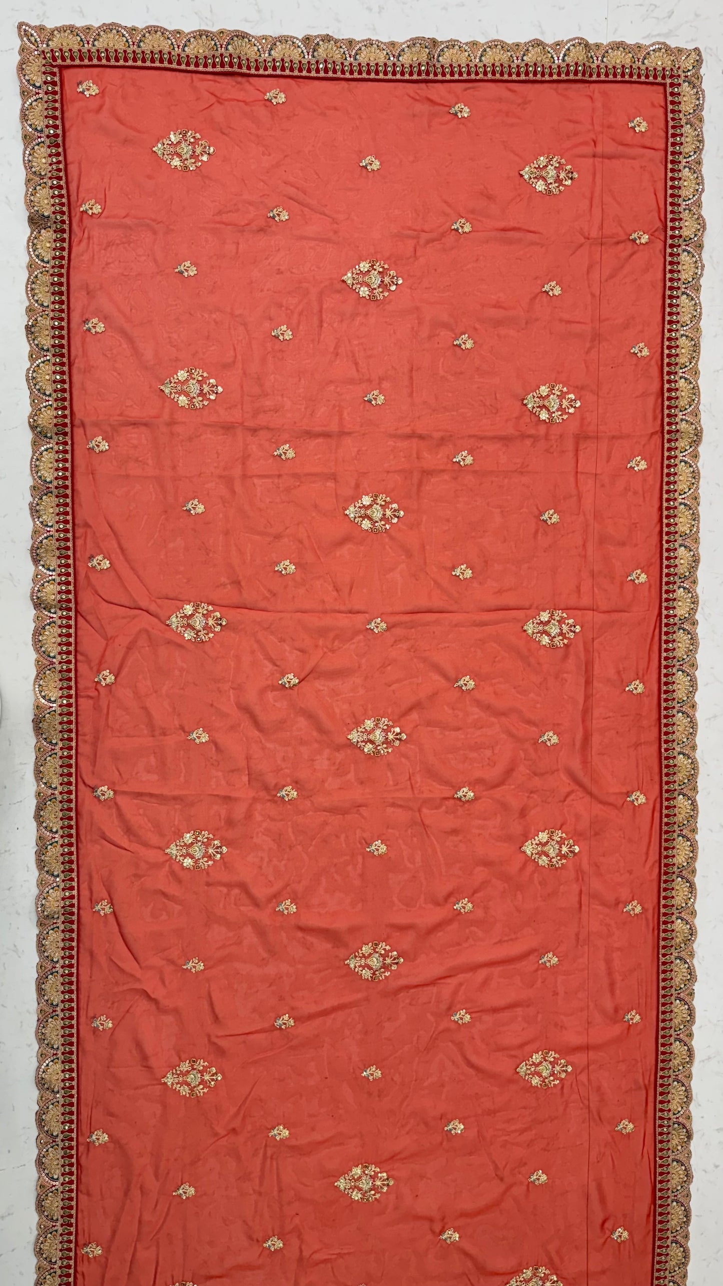 The Pichwai Red Royal Heritage Embroidered Bridal Lehenga Choli
