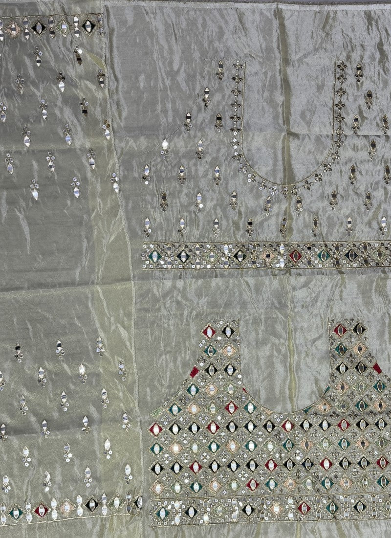 Pure Bandhej Dupatta
Handcrafted Mirror work designer Lehengacholi