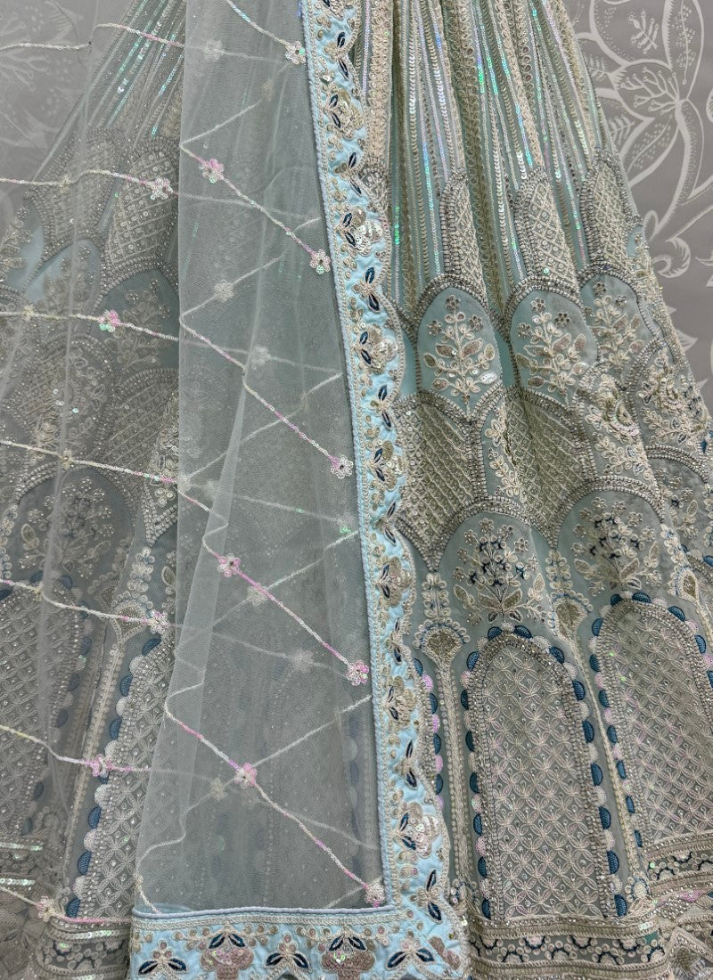 Designer Embroidered in various sequins and dori work Partywear Lehenga choli