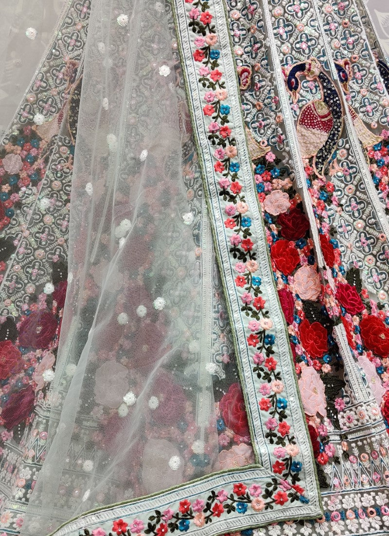 Beautifully designed and Perfect Matching Designer Lehengacholi Cream