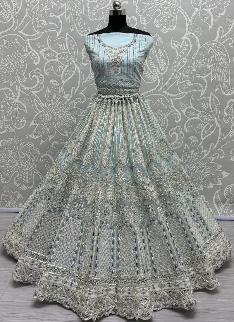 Designer Embroidered in various sequins and dori work Partywear Lehenga choli