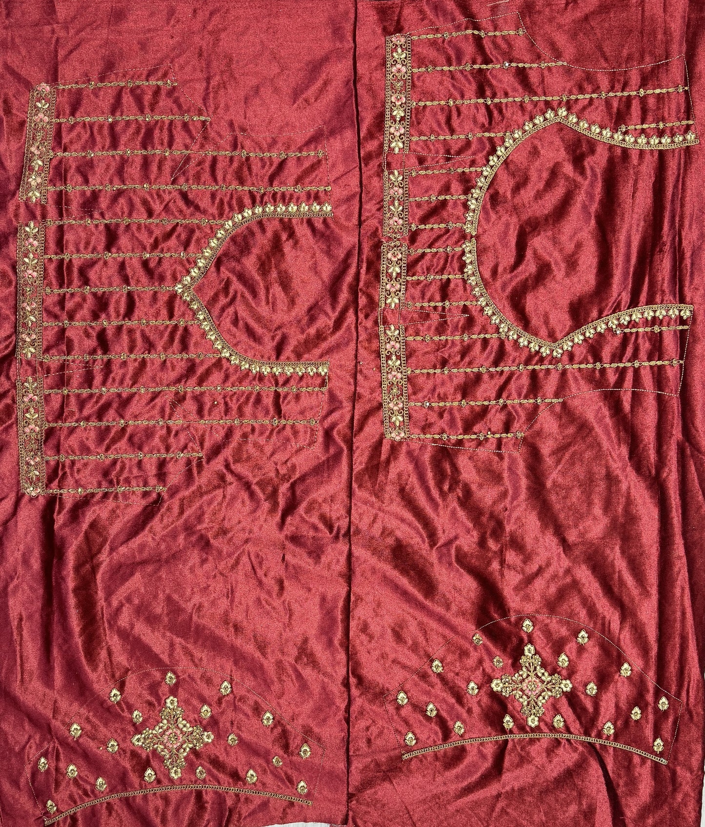 Designed Embroidered Patch and Multi thread work Lehengacholi