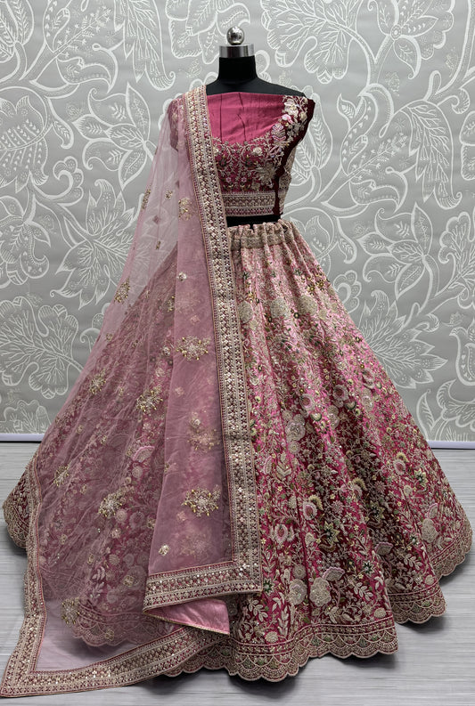 Sophisticated Designed Sequins and Dori Combine Partywear Lehengacholi