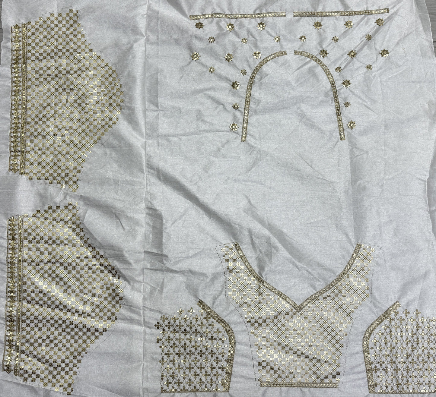 Pure Chinon Dupatta and Silk Crafted in metalic Sequins 9mm with zari Embroidery Flaired Partywear Lehengacholi