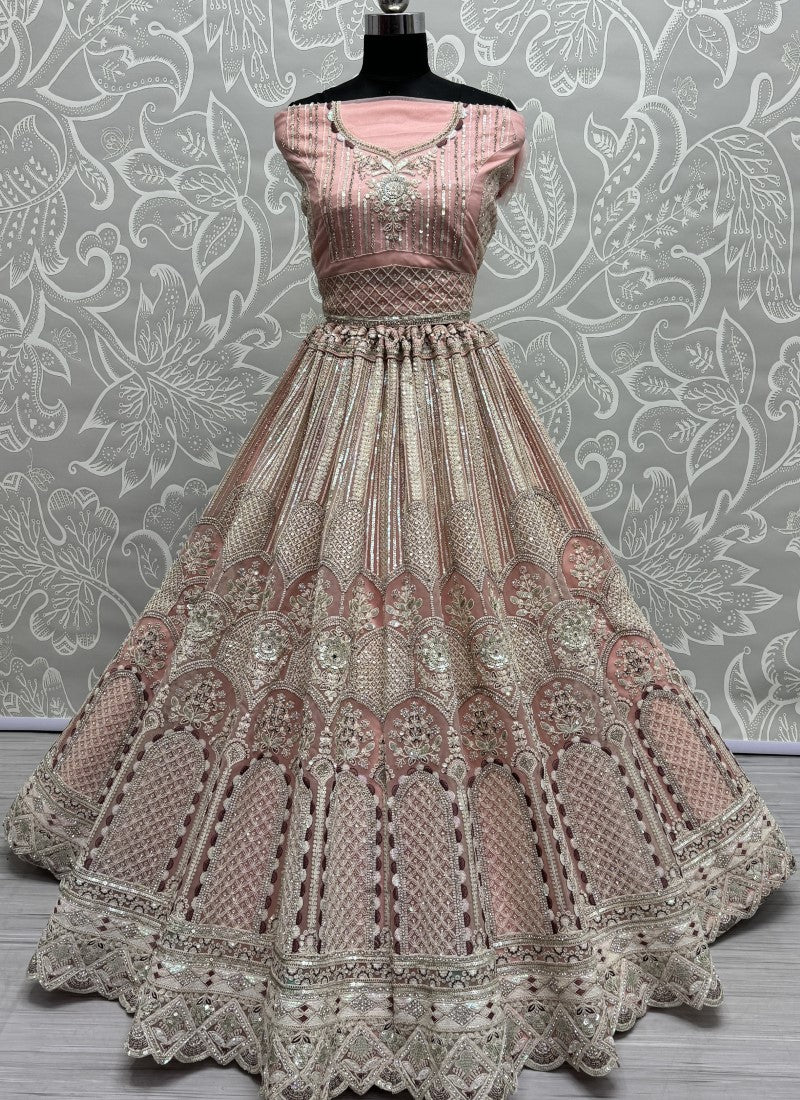 Designer Embroidered in various sequins and dori work Partywear Lehenga choli