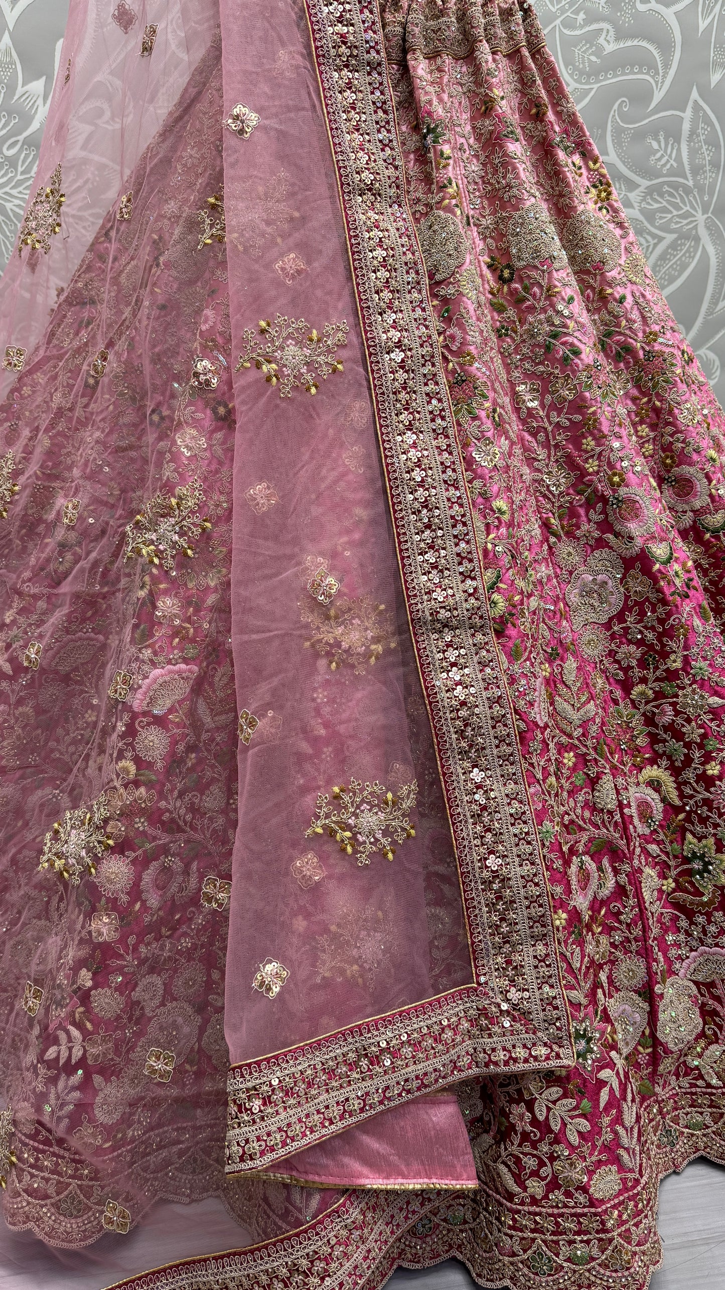 Sophisticated Designed Sequins and Dori Combine Partywear Lehengacholi
