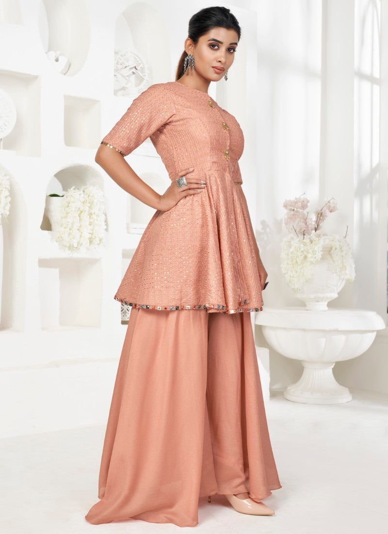 Ready to wear couture collection designer peplum style palazzo suit