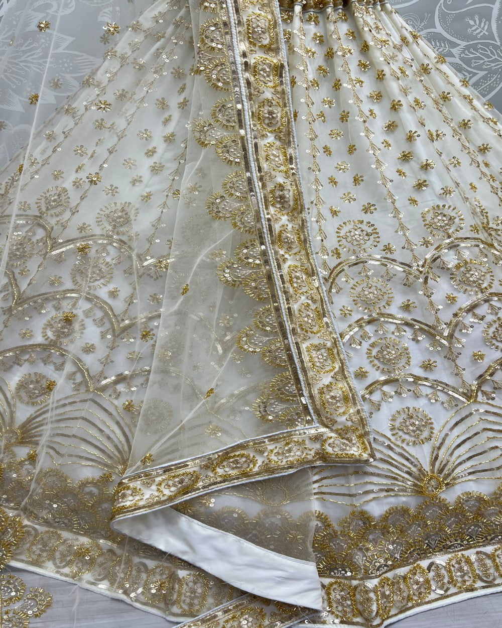 Exclusive Hand Work Beige Lehengacholi