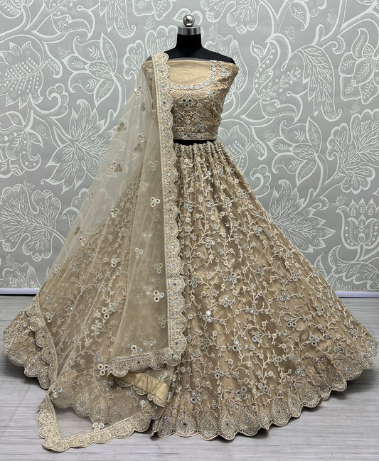 Designer detailed embroidered work on lehenga choli Chicku