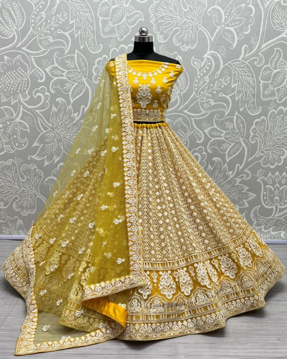 Haldi Lehengacholi perfect for bridemaid In Yellow