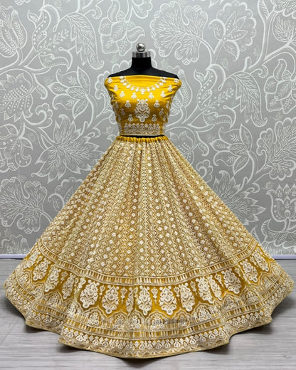 Haldi Lehengacholi perfect for bridemaid In Yellow