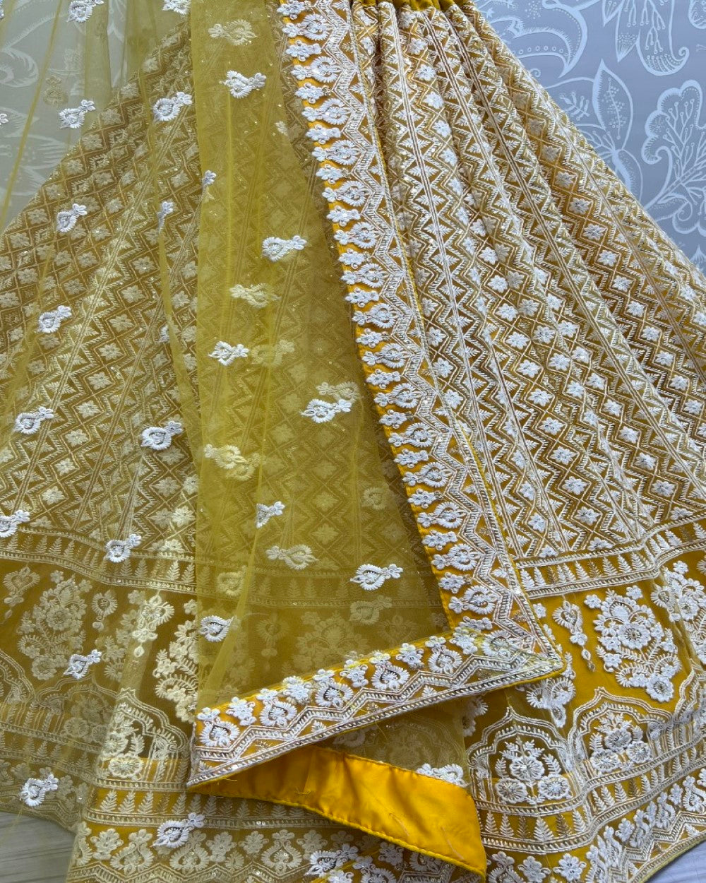 Haldi Lehengacholi perfect for bridemaid In Yellow