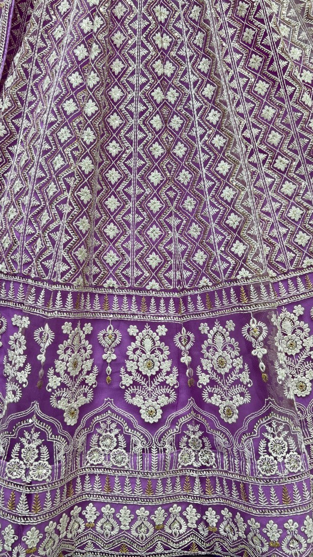 Lilac Designer Lehengacholi with Dupatta