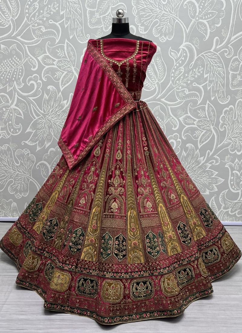 Fabulous contracts patch work designer wedding wear Lehengacholi For this wedding season Pink