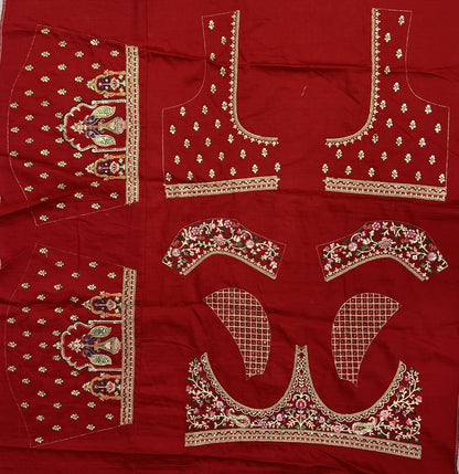 Charismatic Hand khatali work with Zardosi and differnt embroidery crafted bridal Red Lehengacholi