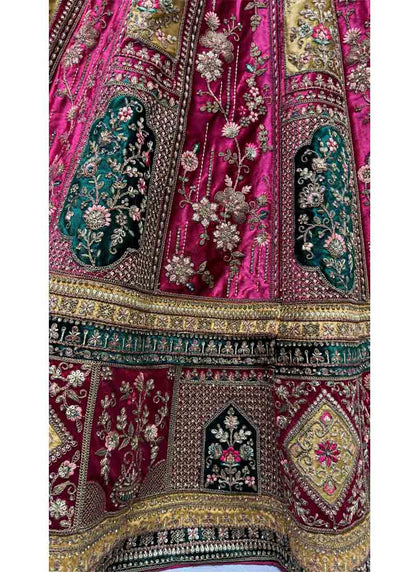 Exclusive Embroidered Wedding Lehenga Choli In Raspberry Pink