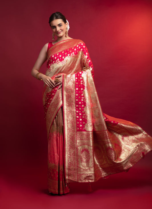 Silk Crafted with selected Zari and dhaga matching extra ordinary Silk Saree