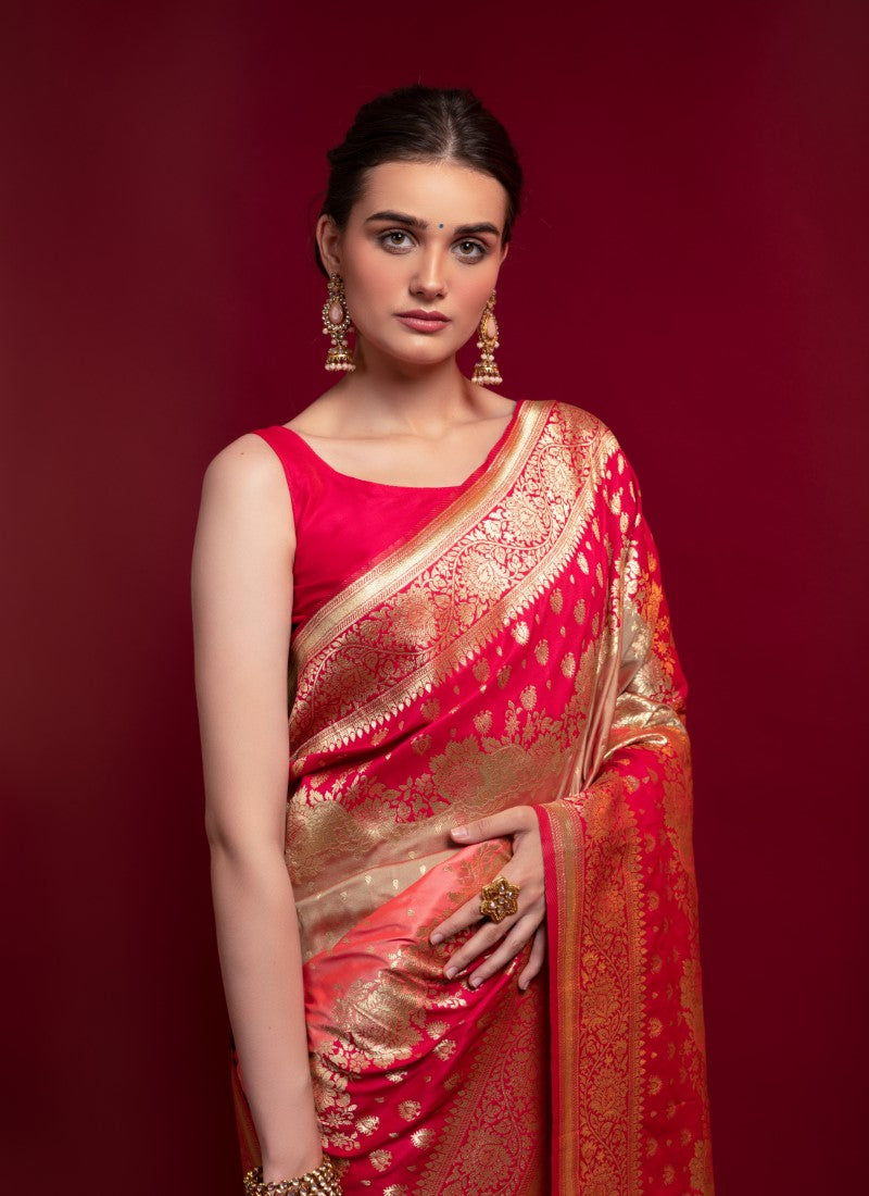 Silk Crafted with selected Zari and dhaga matching extra ordinary Silk Saree