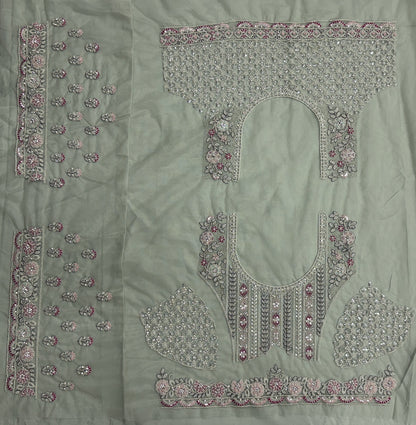 Sage Green Luxury Bridal Lehenga Choli with Heavy Embroidery & Designer Dupatta