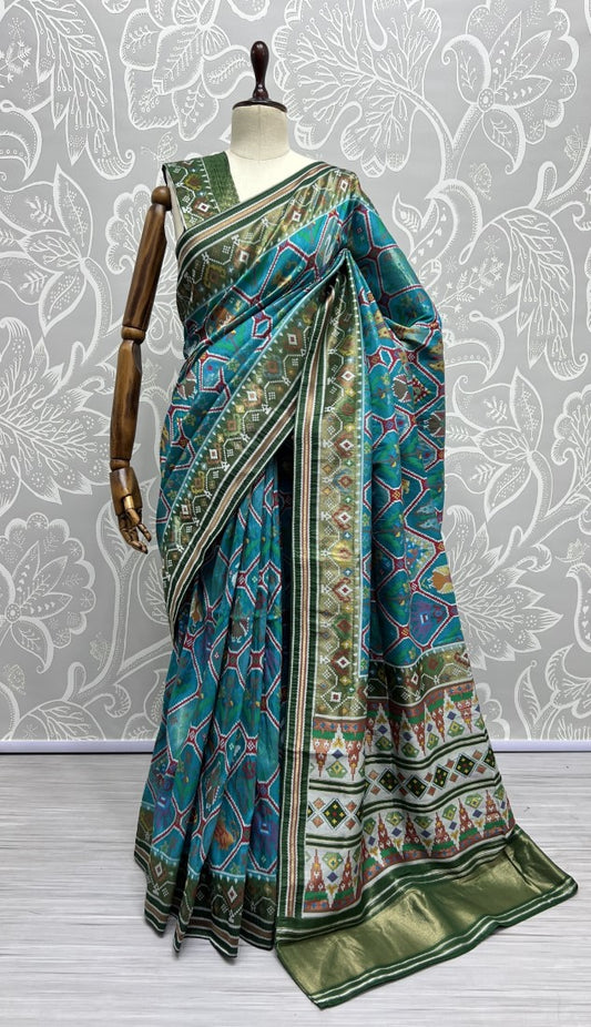 Utmost Elegance Designed Pure Patola Meena Silk Saree