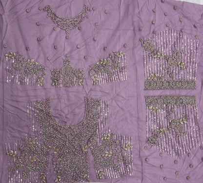 Lavender Dream Designer Bridal Lehenga Choli with Zircon Diamond Work & Embroidered Net Dupatta
