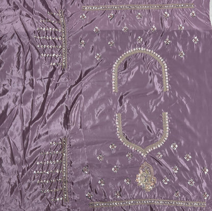 Lavender Cadbury Silk Scalloped Lehenga Choli with Sequins & Boota Work