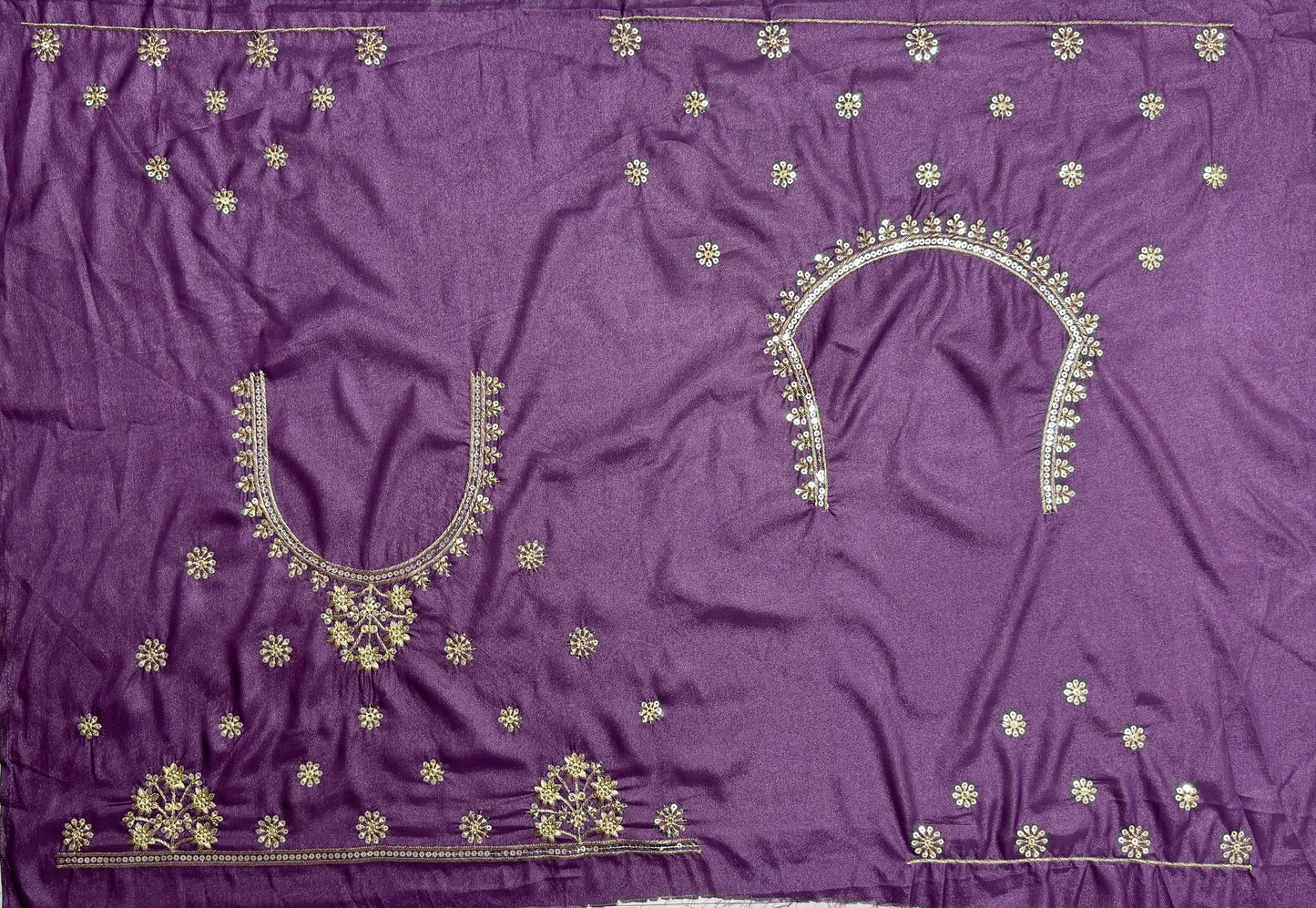Royal Purple Peacock Embroidered Silk Lehenga Choli with Soft Net Dupatta