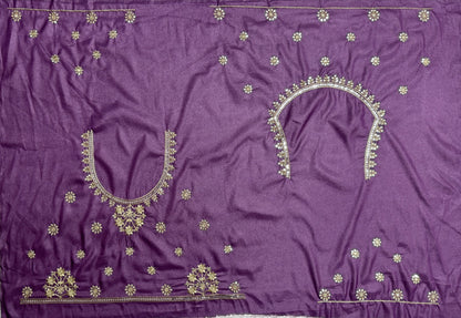 Royal Purple Peacock Embroidered Silk Lehenga Choli with Soft Net Dupatta