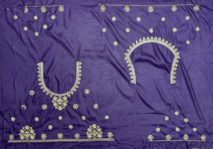 Royal Indigo Peacock Embroidered Silk Lehenga Choli with Soft Net Dupatta