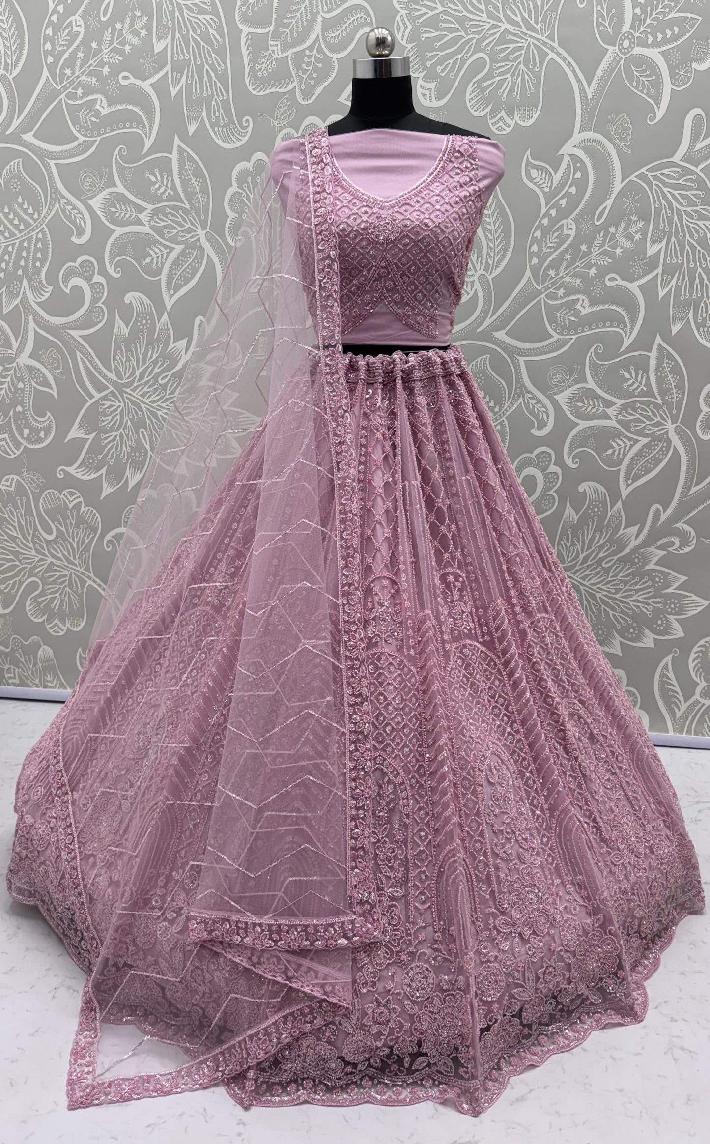 Ivory White Party Wear Lehenga Choli with Designer Embroidery