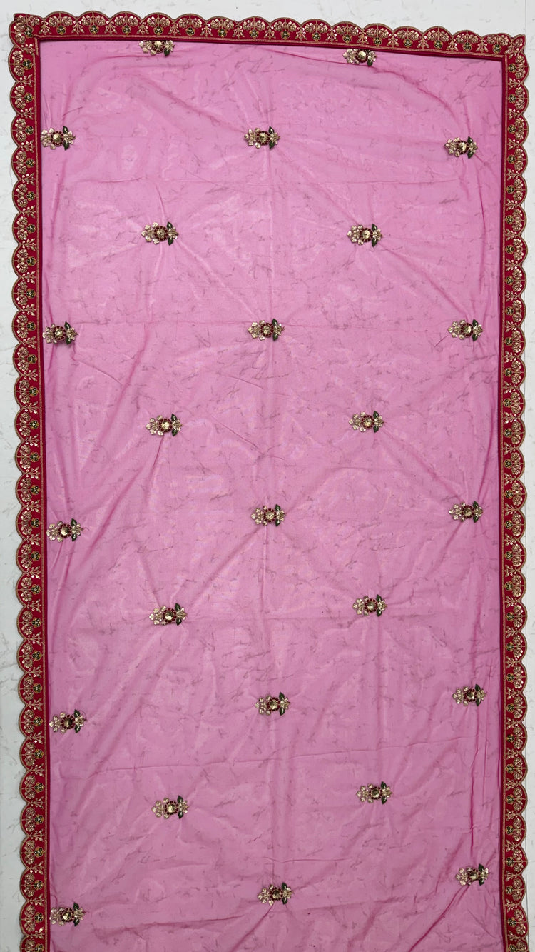 Rani Pink Gadhwal Silk Peacock Handwork Bridal Lehenga Choli with Dual Soft Net Dupatta