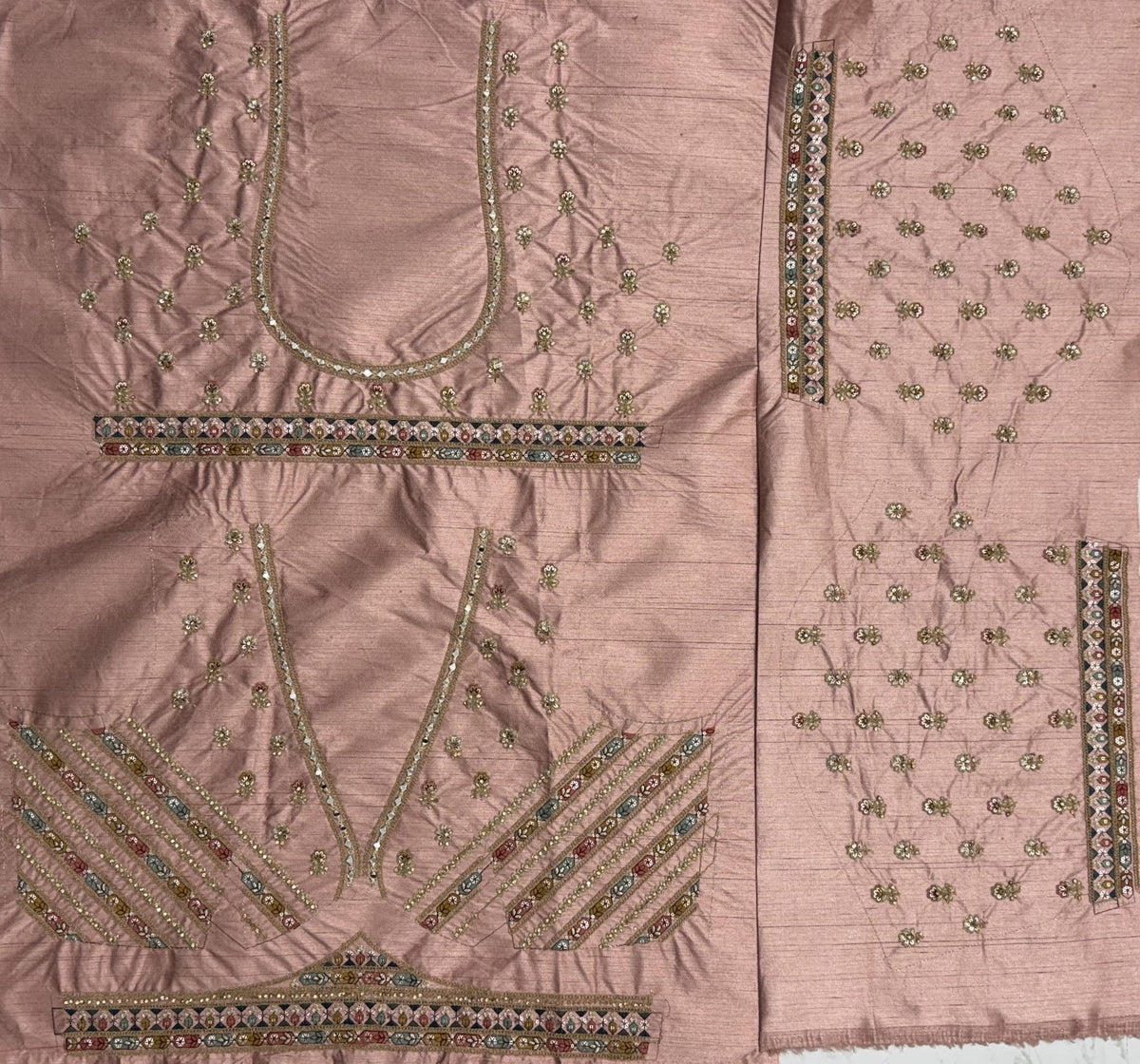 Pink Gotta Patti Embroidered Slub Silk Designer Party Wear Lehenga Choli with Soft Net Dupatta