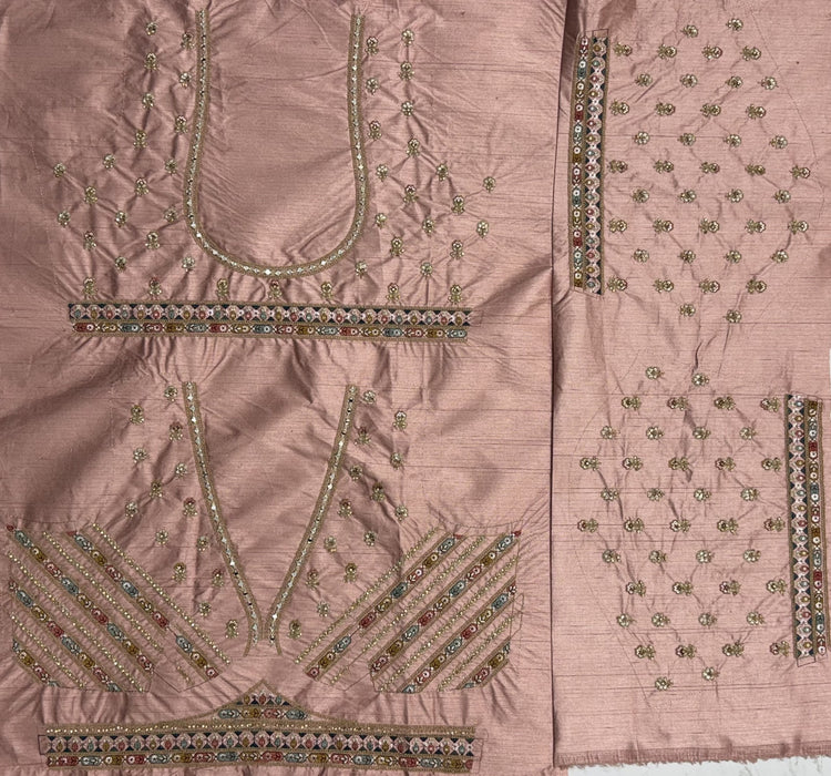 Pink Gotta Patti Embroidered Slub Silk Designer Party Wear Lehenga Choli with Soft Net Dupatta